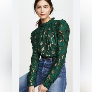 WAYF Emma Puff Sleeve Lace Top